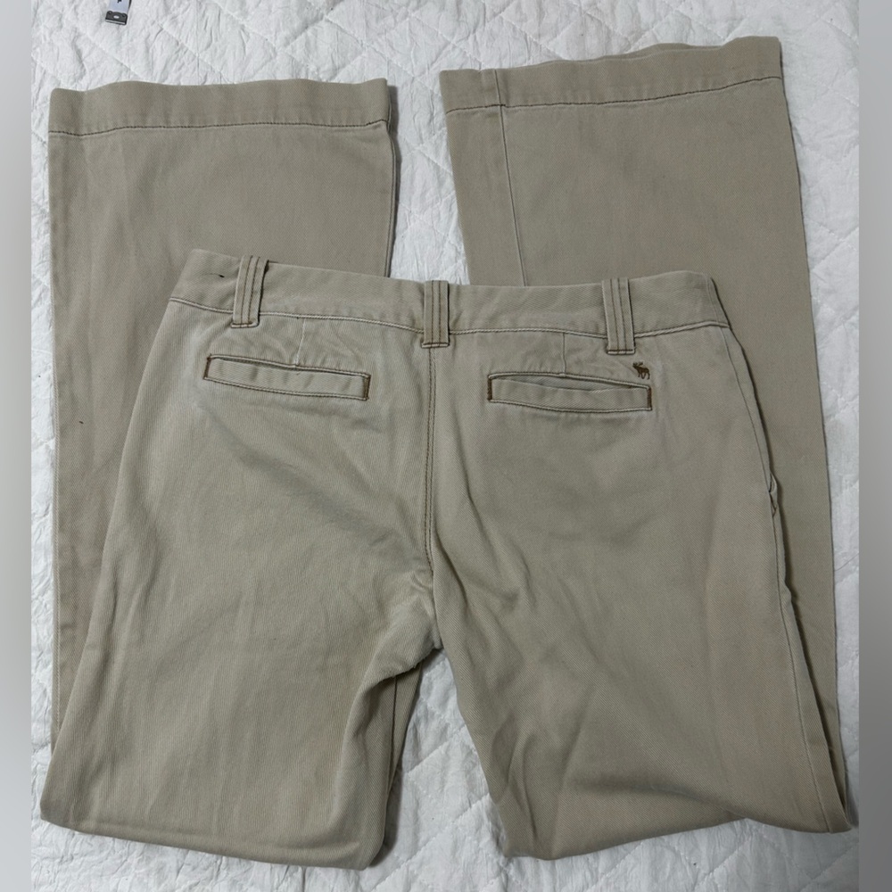 Y2K Abercrombie & Fitch Cream High-Waisted Pants - Picture 5 of 5